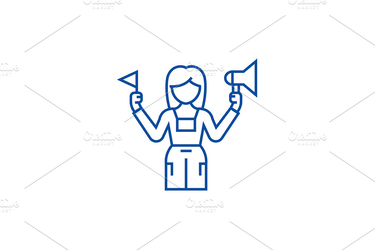 Tour guide line icon concept. Tour in Illustrations - product preview 8