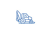 Tractor line icon concept. Tractor