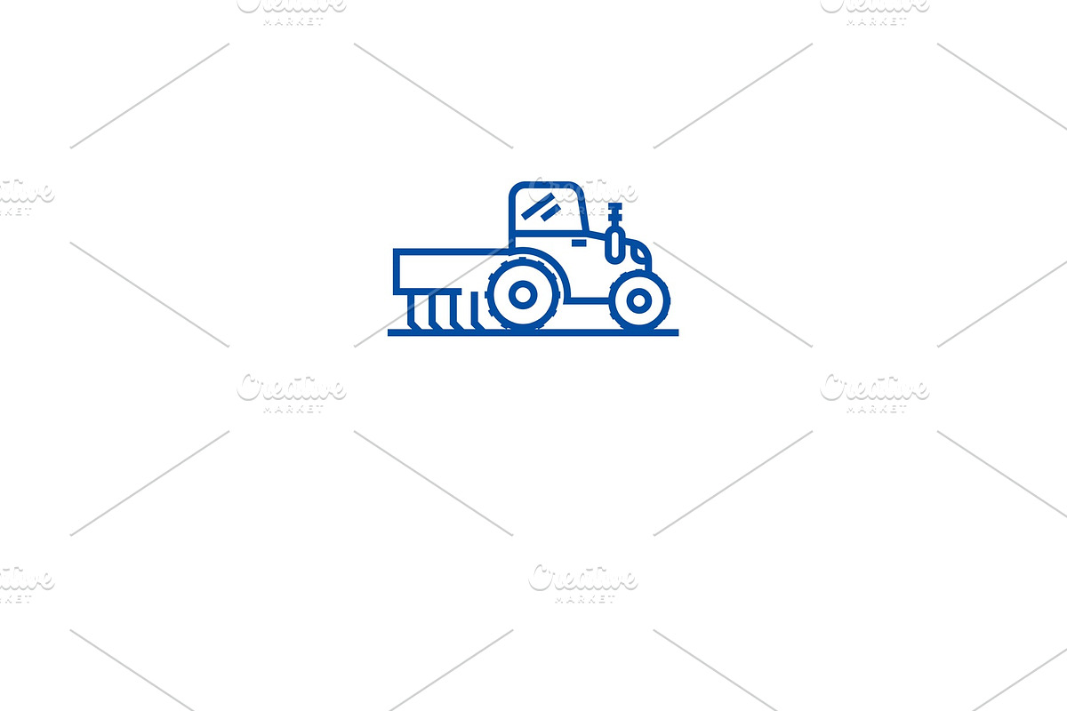 Tractor fertilizer line icon concept in Illustrations - product preview 8