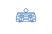 Tramway line icon concept. Tramway