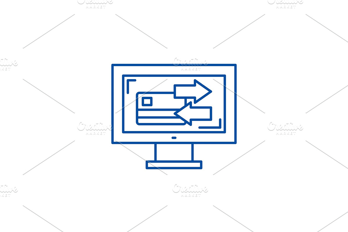 Transactions line icon concept in Illustrations - product preview 8
