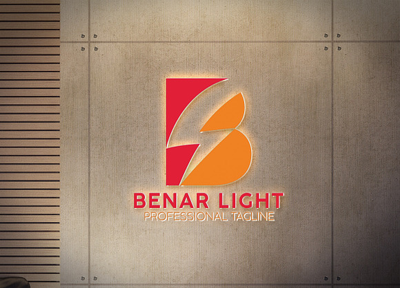 B Letter Lightning Logo in Logo Templates - product preview 3