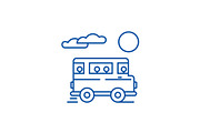 Travel bus line icon concept. Travel