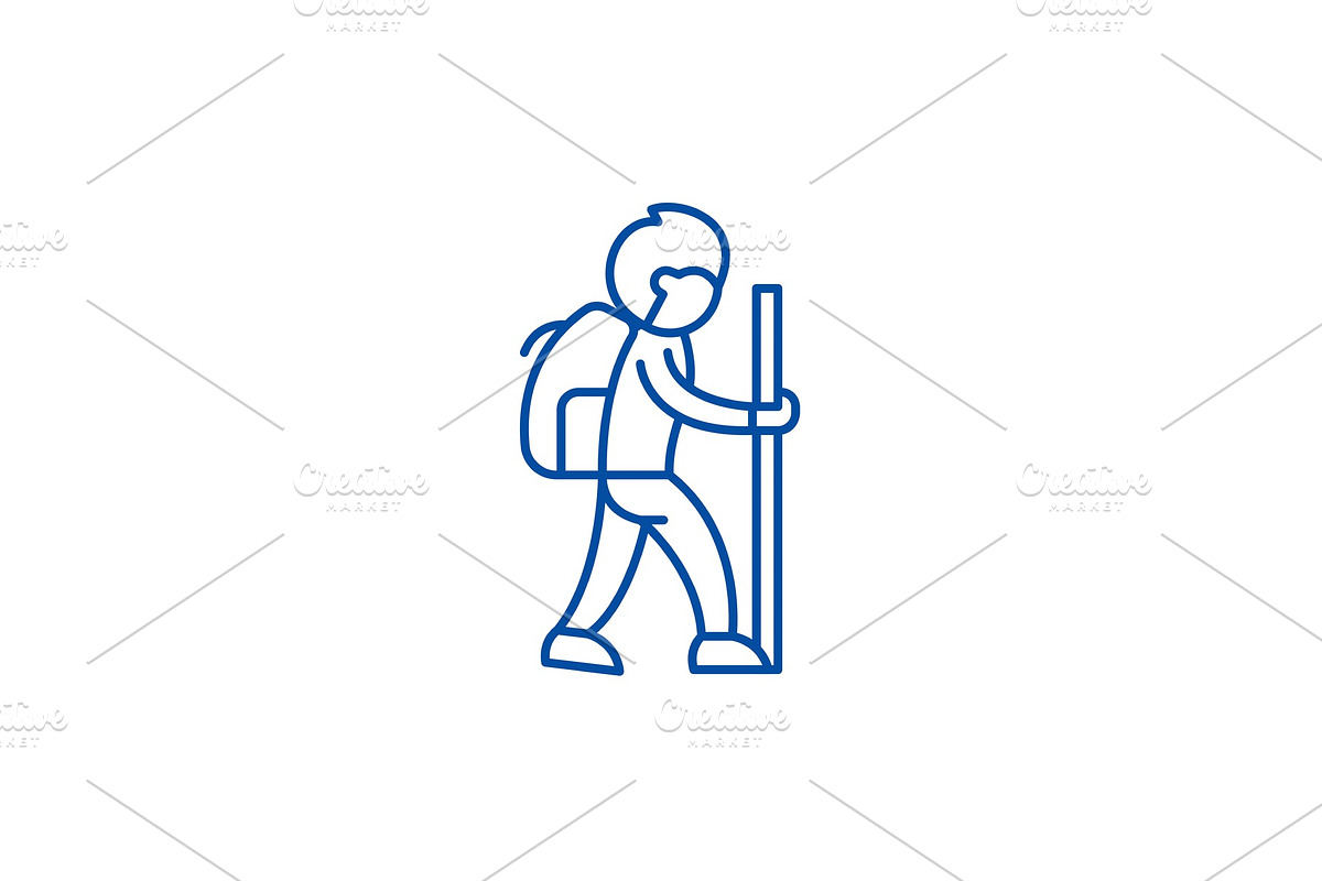 Traveler line icon concept. Traveler in Illustrations - product preview 8