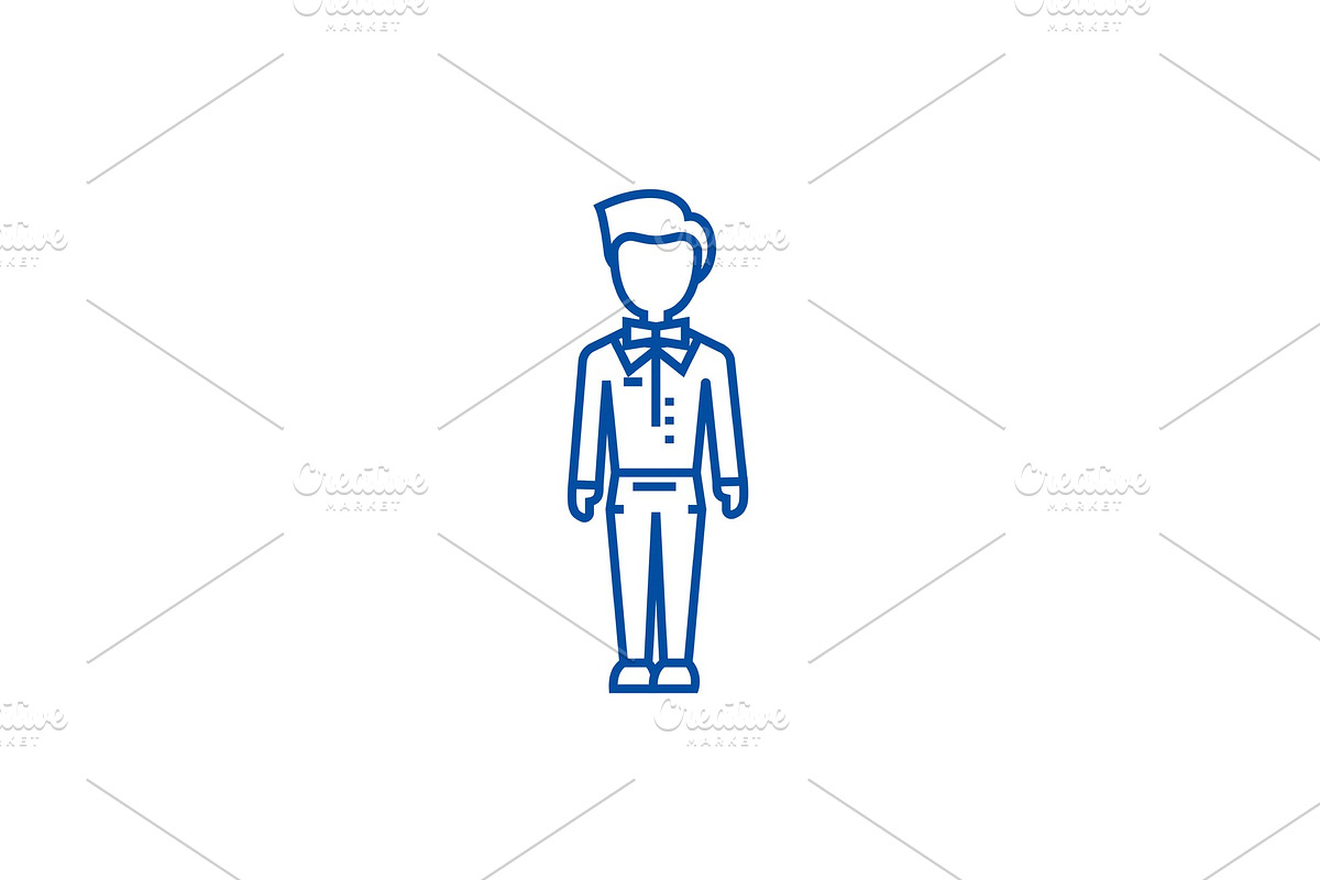 Trendy man,dude,hipster line icon in Illustrations - product preview 8