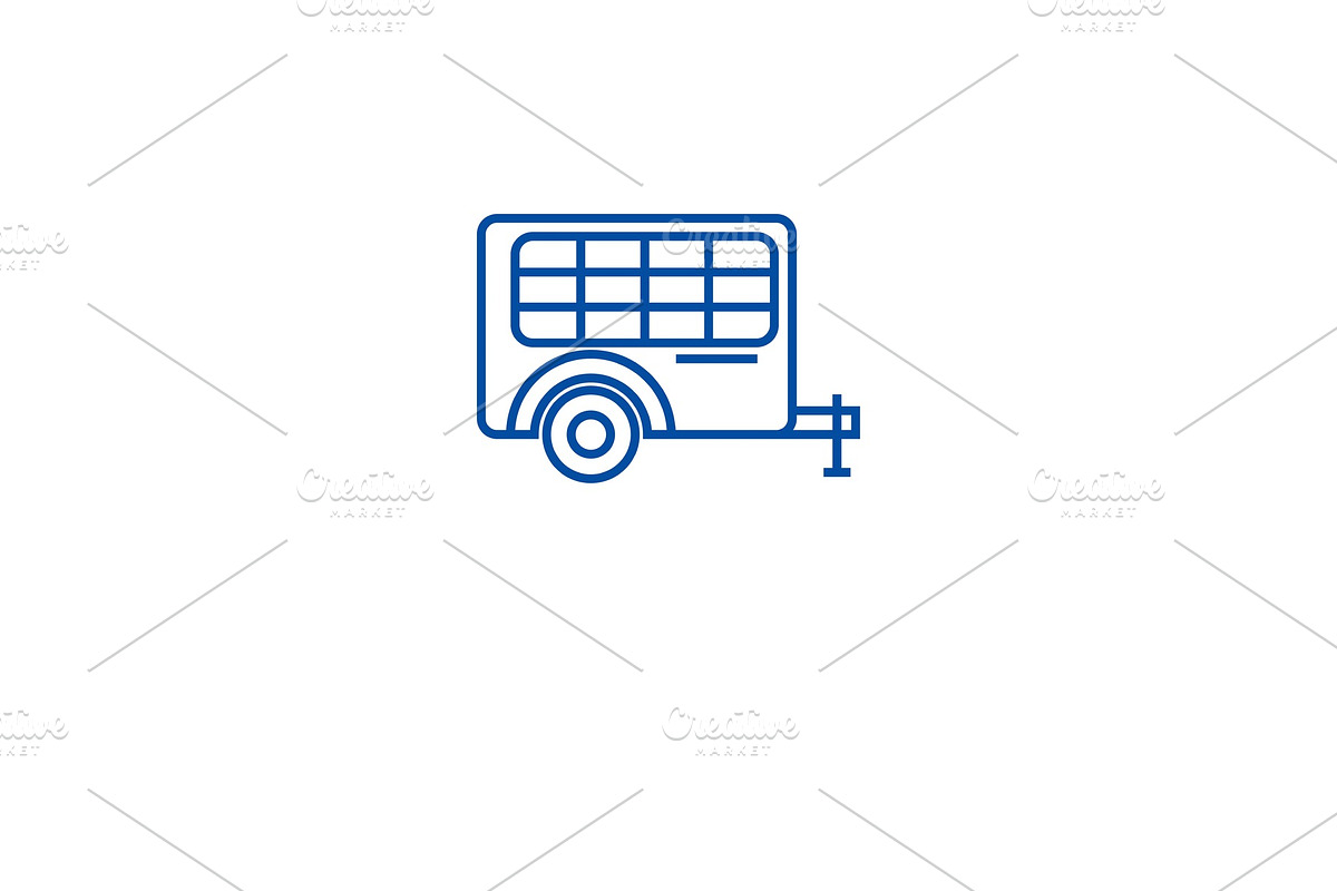 Trolley cart line icon concept in Objects - product preview 8