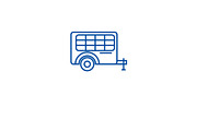 Trolley cart line icon concept