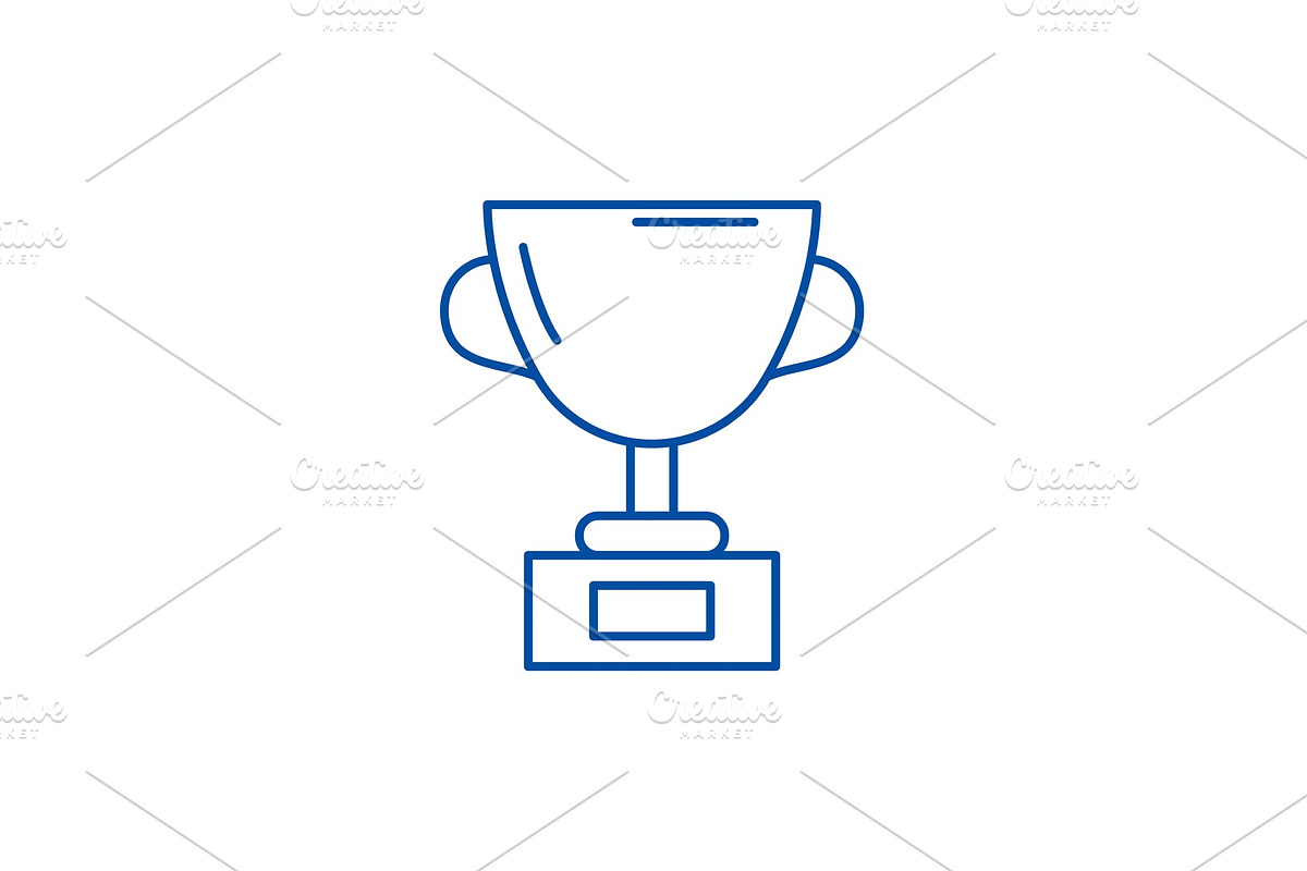 Trophy line icon concept. Trophy in Objects - product preview 8