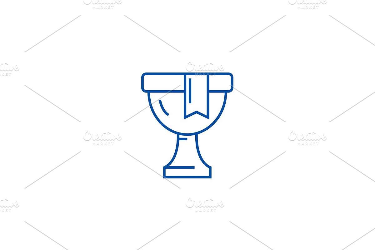 Trophy,winner cup line icon concept in Objects - product preview 8