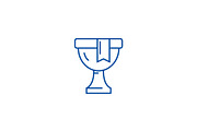Trophy,winner cup line icon concept