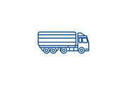Truck, delivery line icon concept