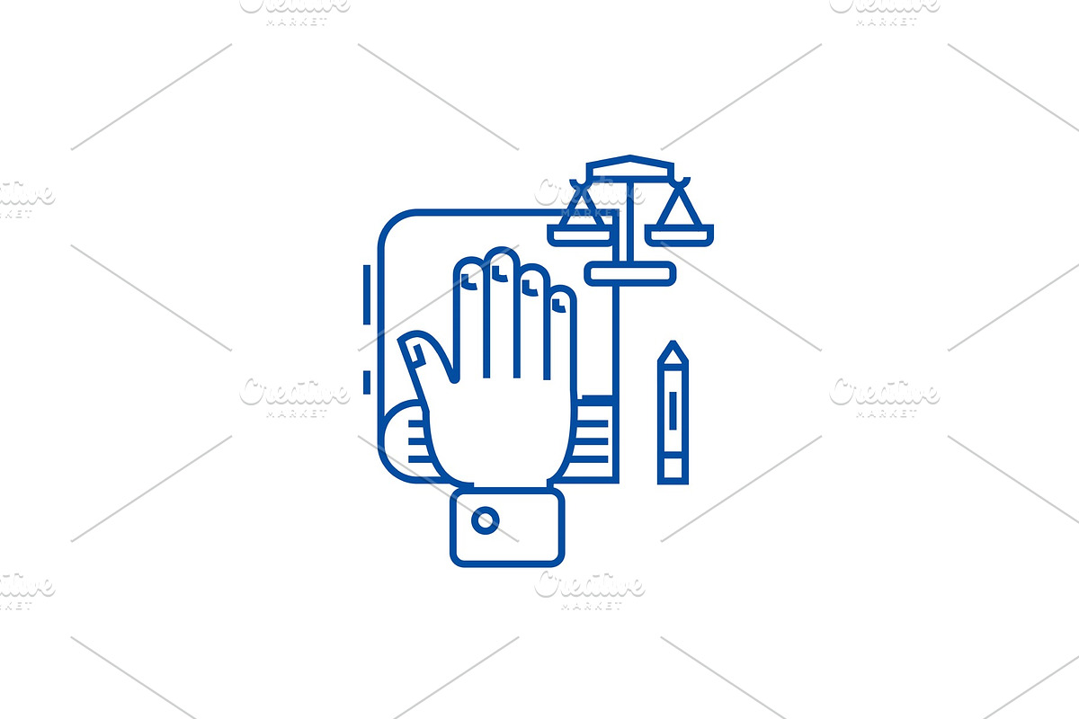 Truth concept,hand on line icon in Illustrations - product preview 8