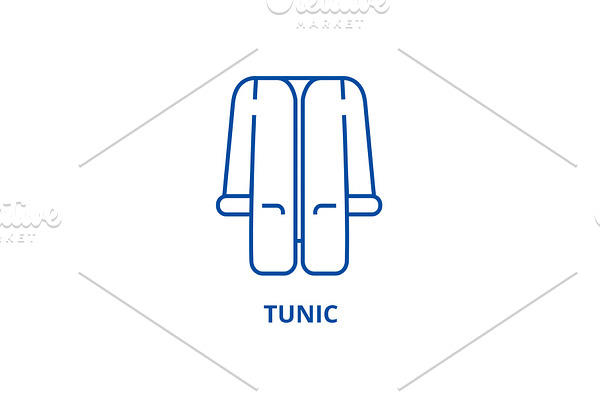 Tunic line icon concept. Tunic flat