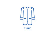 Tunic line icon concept. Tunic flat