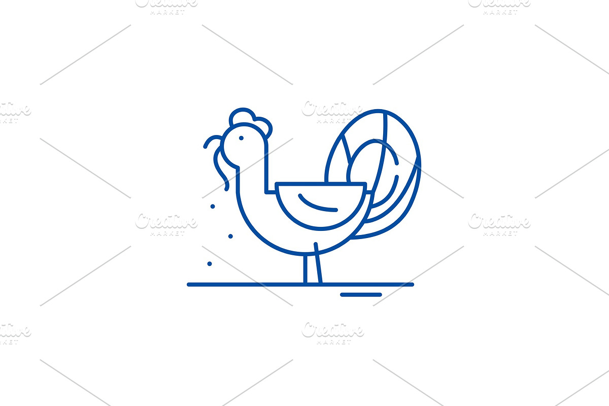Turkey line icon concept. Turkey in Objects - product preview 8