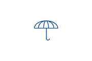 Umbrella line icon concept. Umbrella