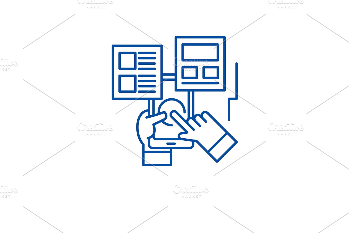 User interaction line icon concept in Illustrations - product preview 8