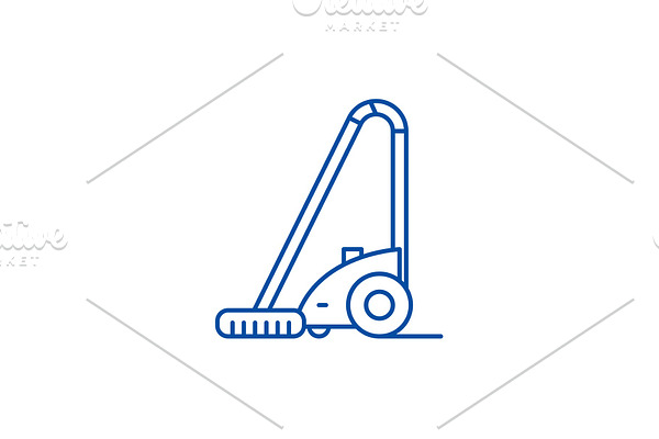 Vacuum cleaner line icon concept