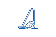 Vacuum cleaner line icon concept