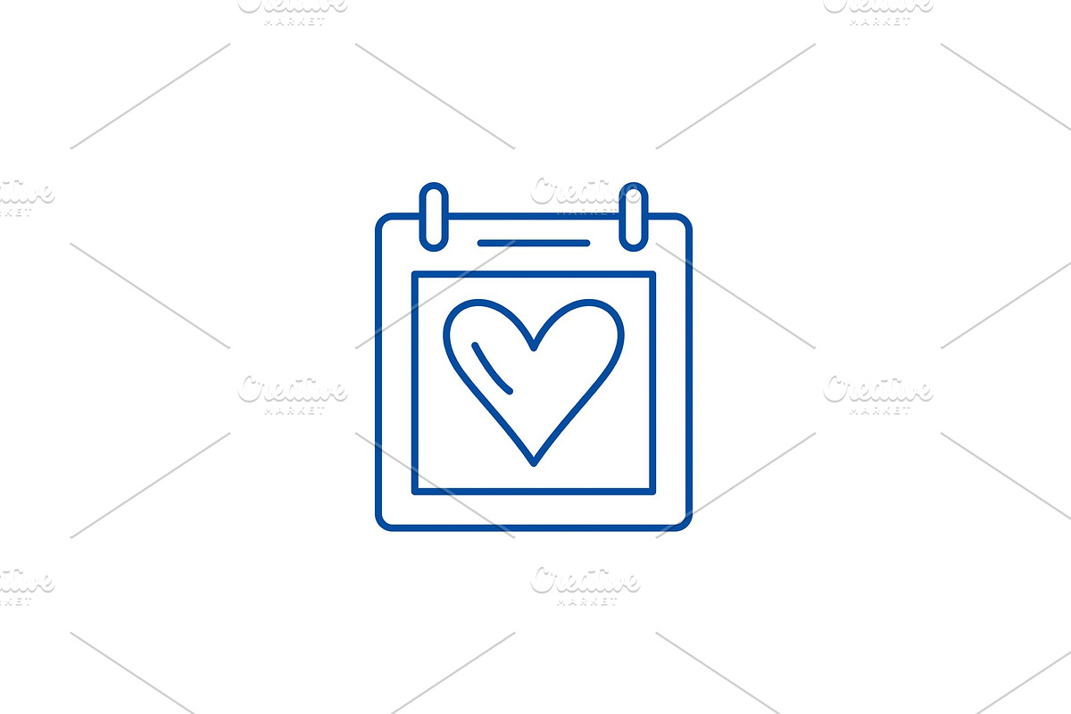Valentines day line icon concept in Illustrations - product preview 8