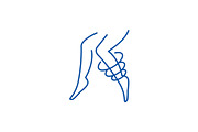 Varicose veins line icon concept