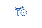Vegetable peeler line icon concept