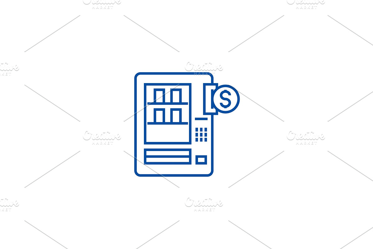 Vending machines line icon concept in Illustrations - product preview 8