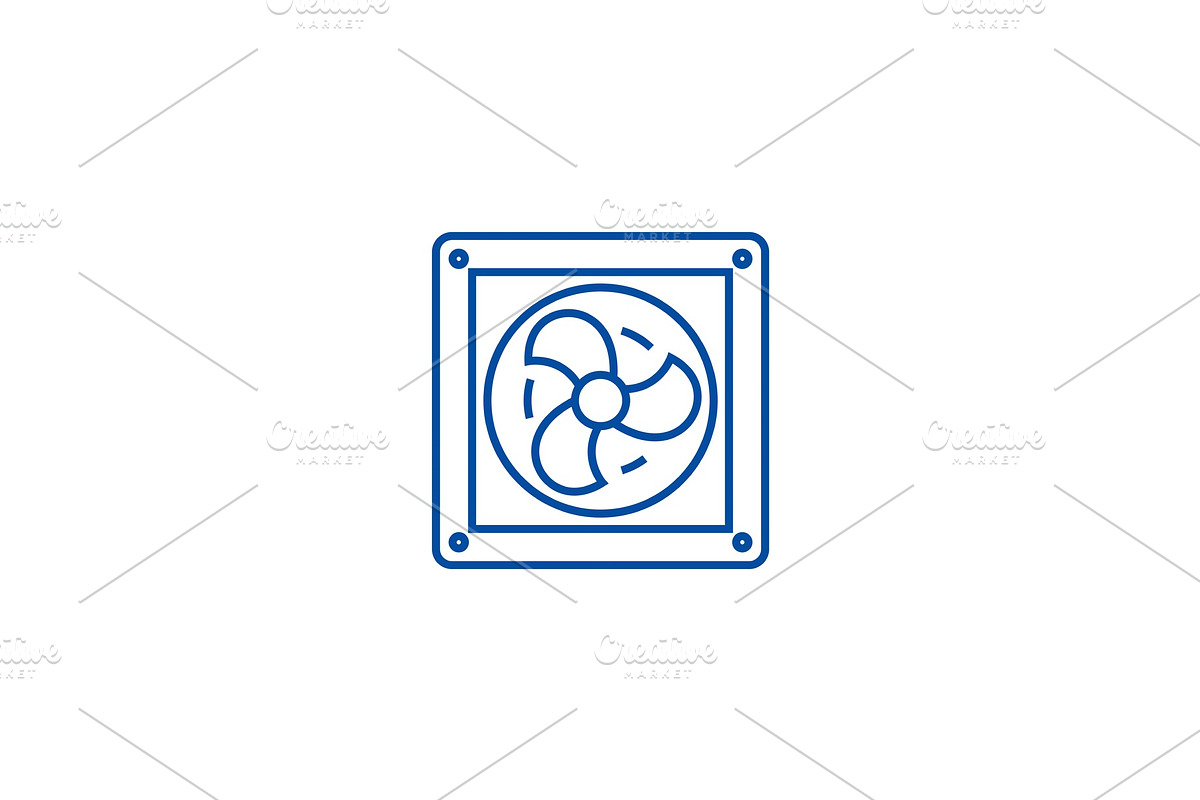 Ventilation line icon concept in Illustrations - product preview 8