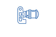 Video camera line icon concept