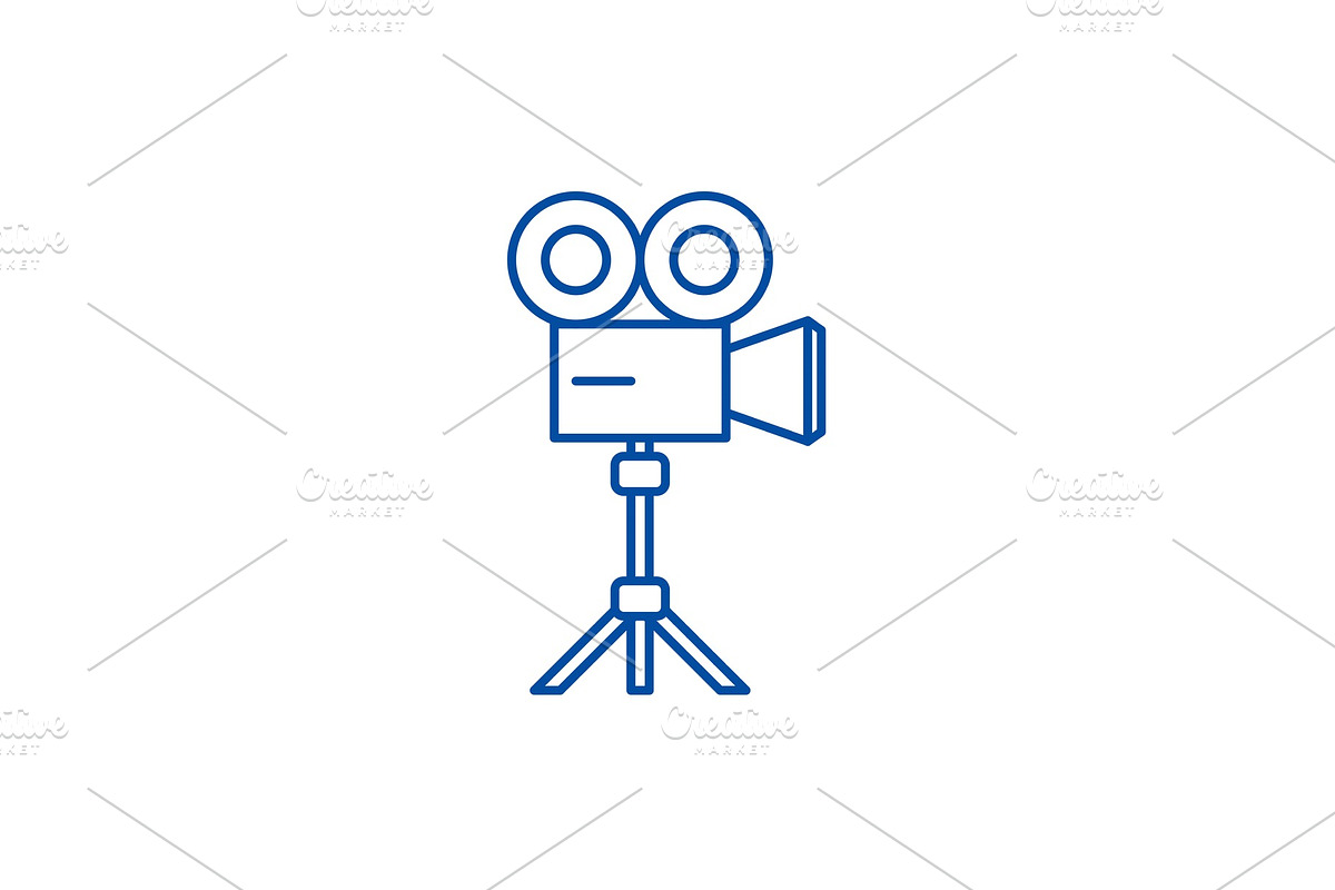 Video shooting line icon concept in Illustrations - product preview 8