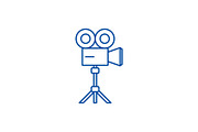 Video shooting line icon concept