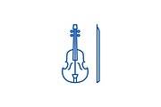 Violin line icon concept. Violin
