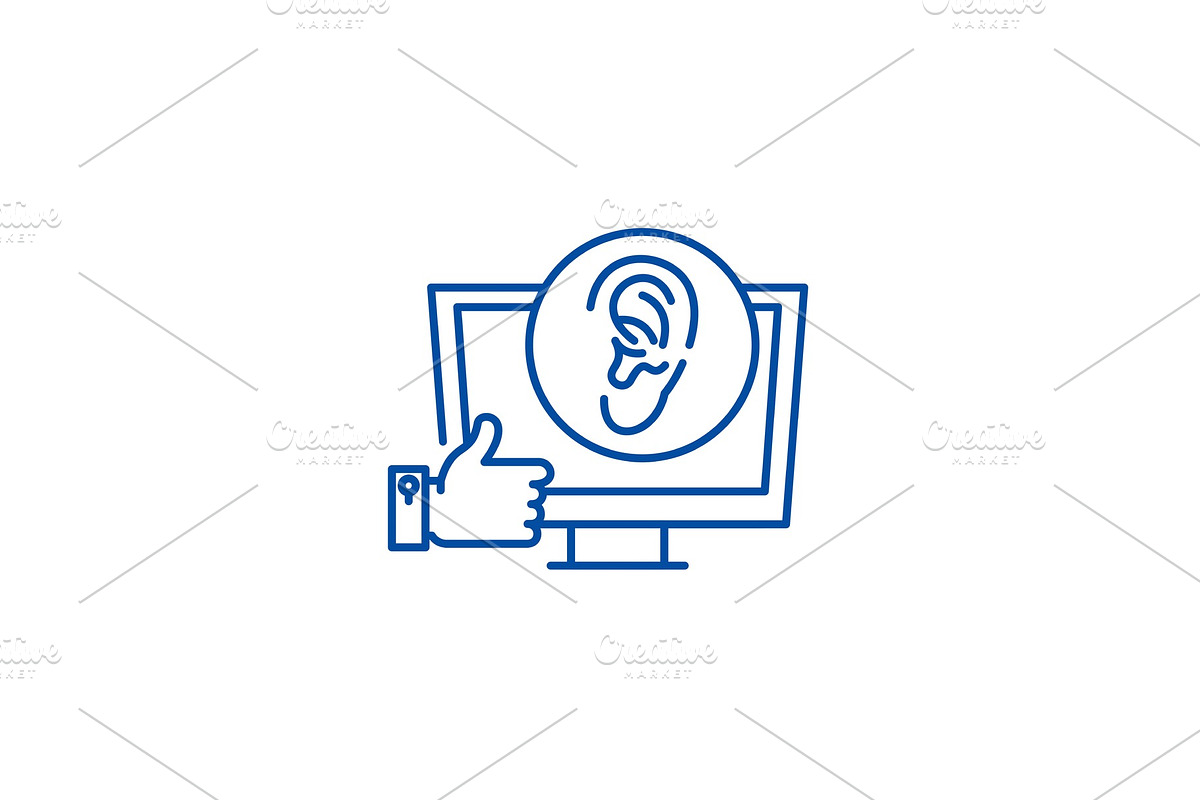Viral marketing line icon concept in Illustrations - product preview 8