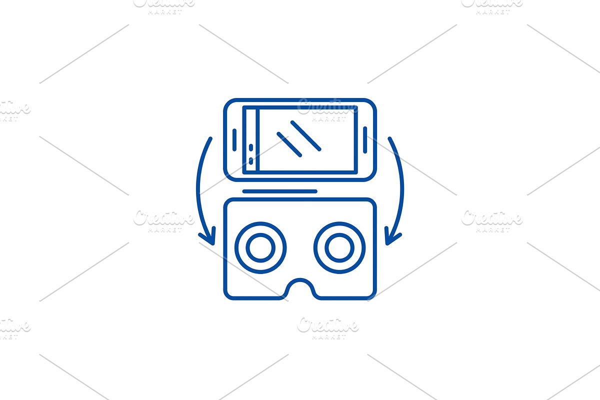 Virtual glasses for gadgets line in Illustrations - product preview 8