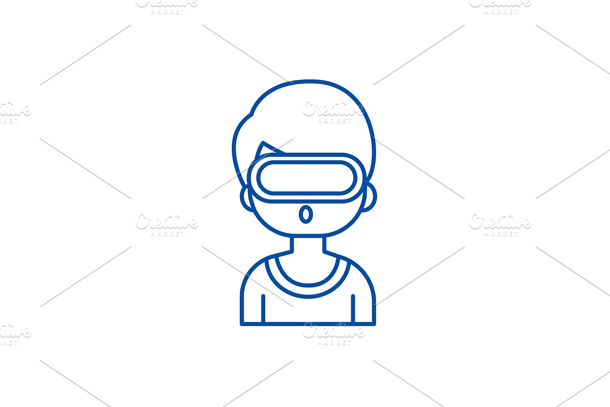 Virtual reality,man with 3d glasses in Illustrations - product preview 8