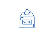 Vote line icon concept. Vote flat