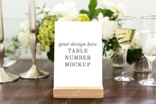Table Number Mockup | Wedding Mockup