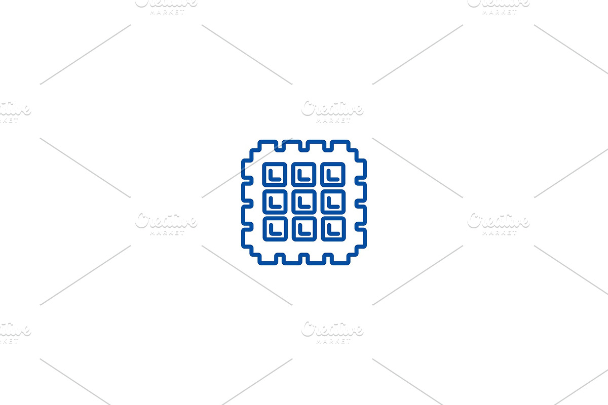 Waffle line icon concept. Waffle in Illustrations - product preview 8