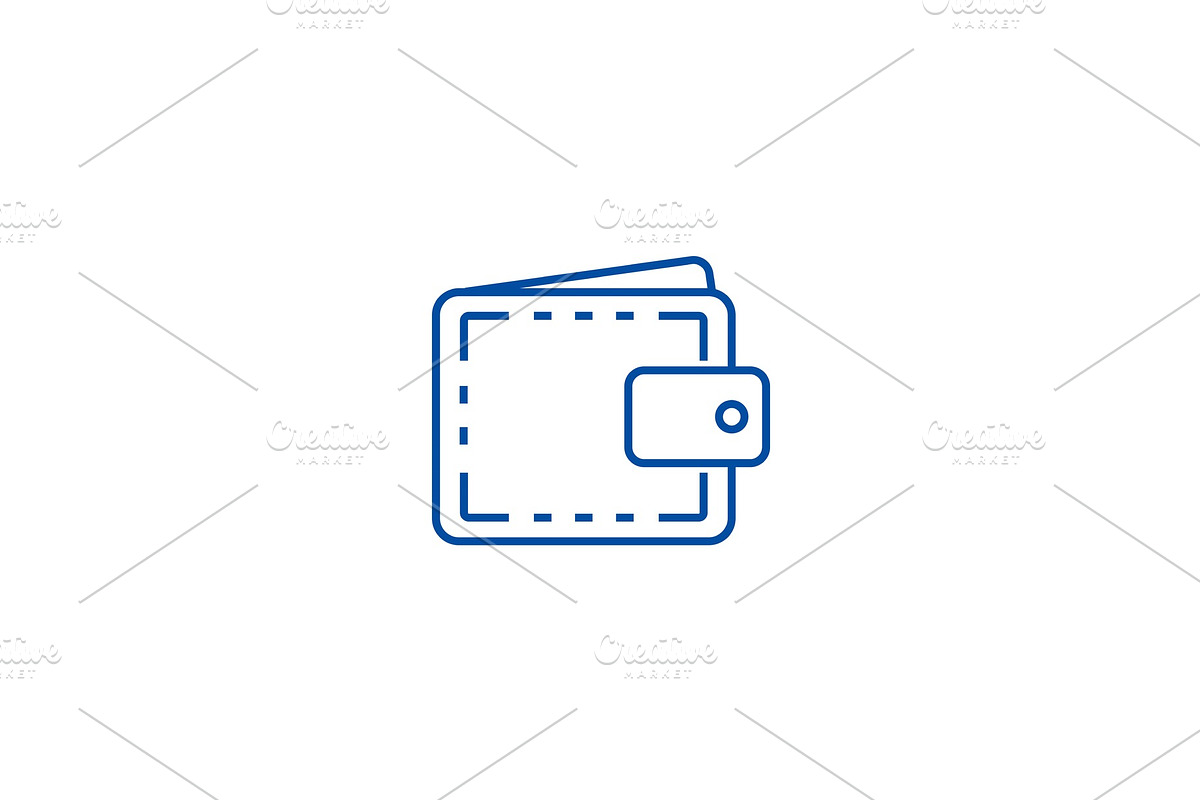 Wallet case,finance line icon in Illustrations - product preview 8