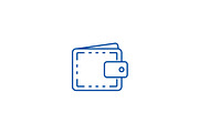 Wallet case,finance line icon