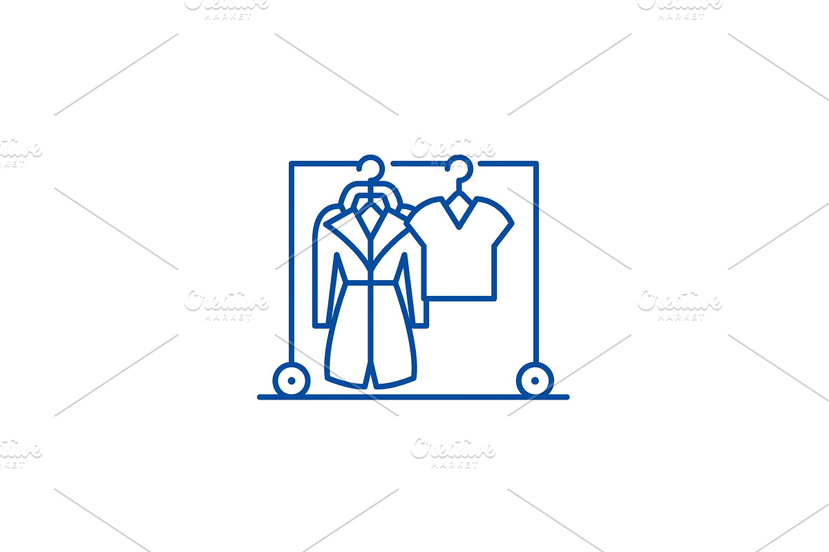 Wardrobe line icon concept. Wardrobe in Illustrations - product preview 8