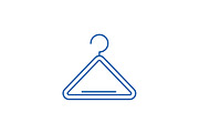 Wardrobe hangers line icon concept