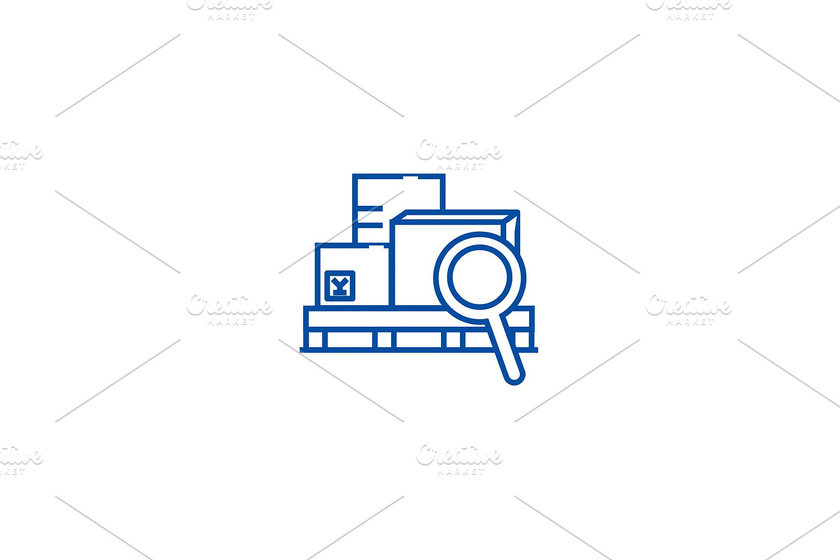 Warehouse line icon concept in Illustrations - product preview 8