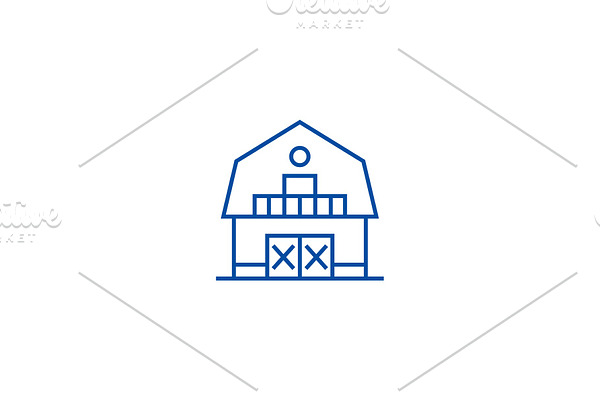 Warehouse,farm,barn line icon