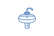 Washbasin,washstand line icon