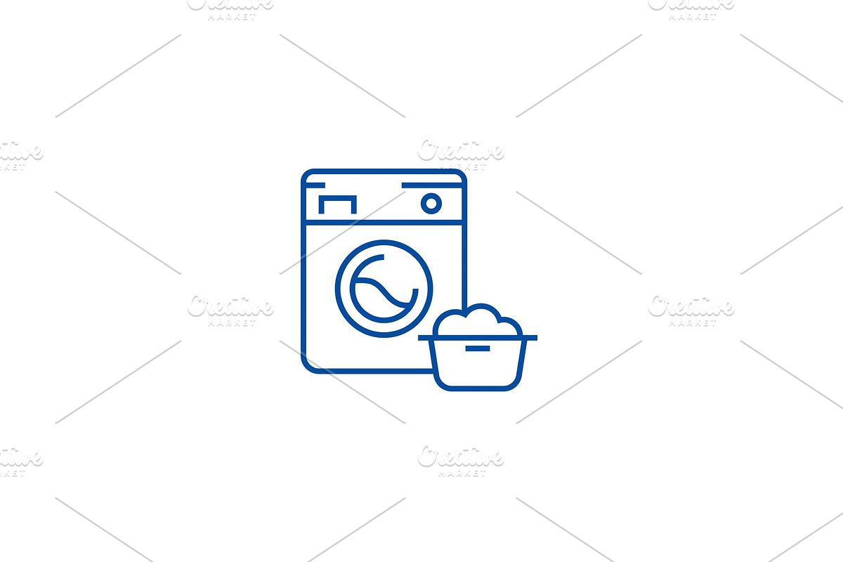 Washing machine,laundry service line in Objects - product preview 8