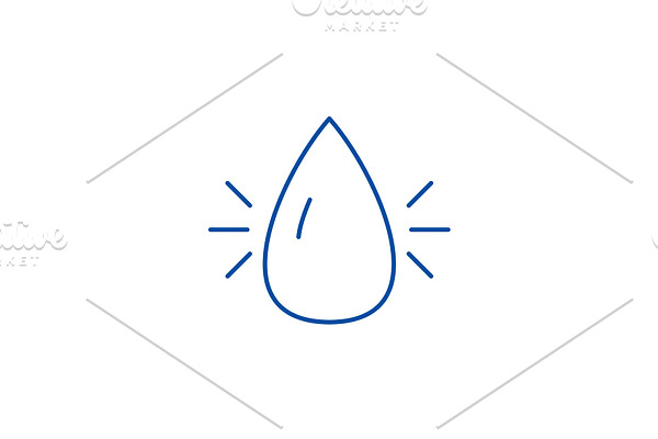 Water industry line icon concept