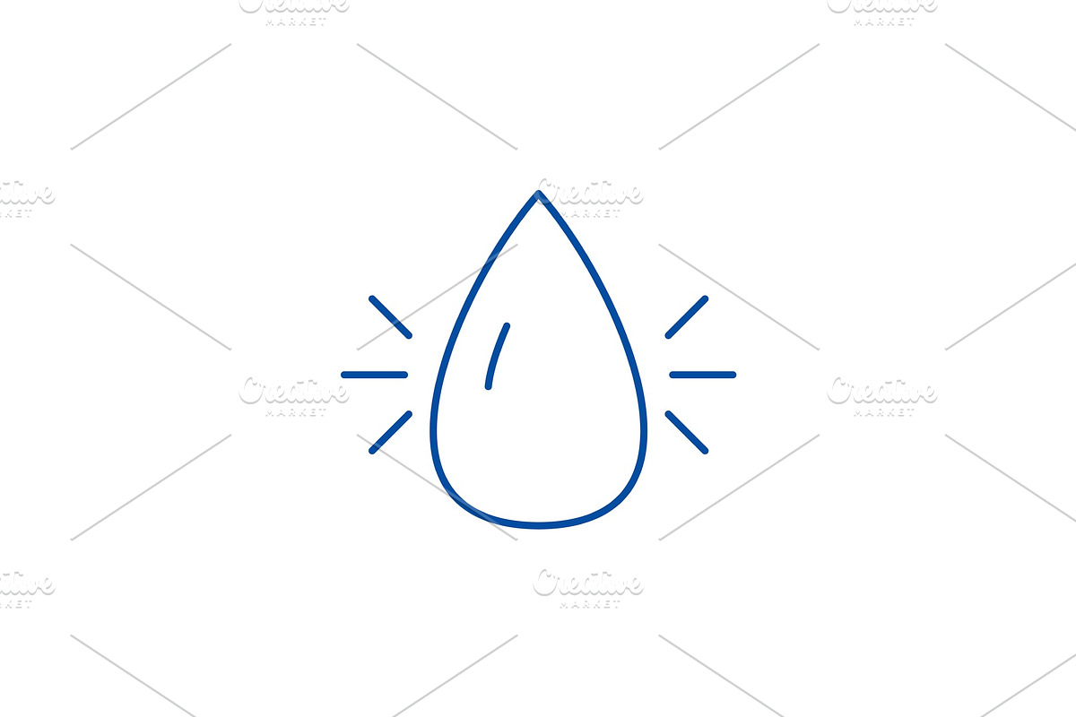 Water industry line icon concept in Illustrations - product preview 8