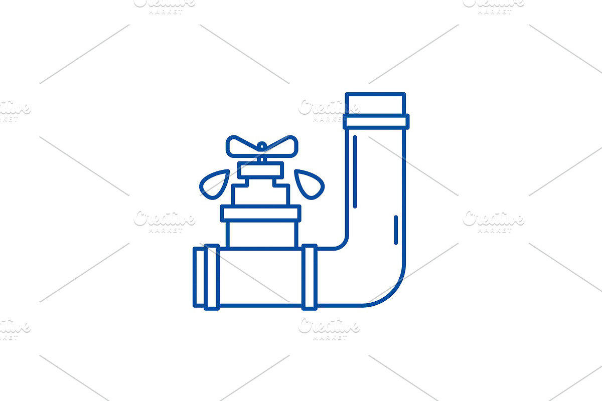 Water supply line icon concept in Illustrations - product preview 8