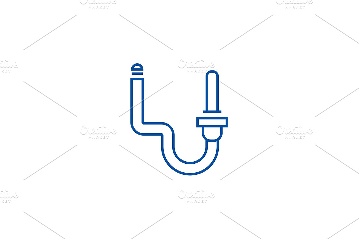 Water supply system line icon in Illustrations - product preview 8